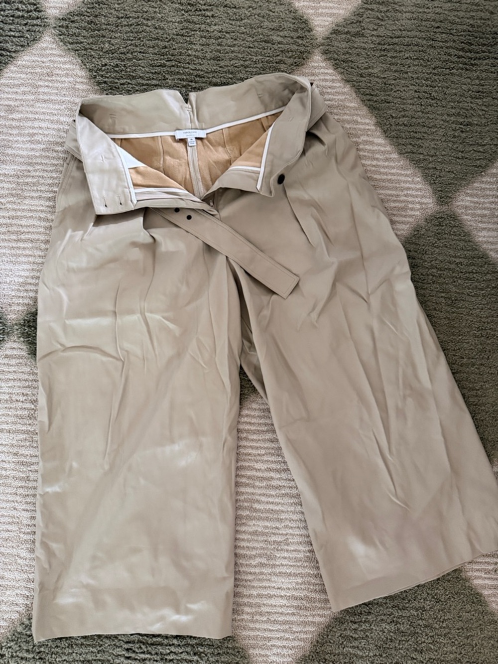 Vegan Leather Wide Leg Trousers